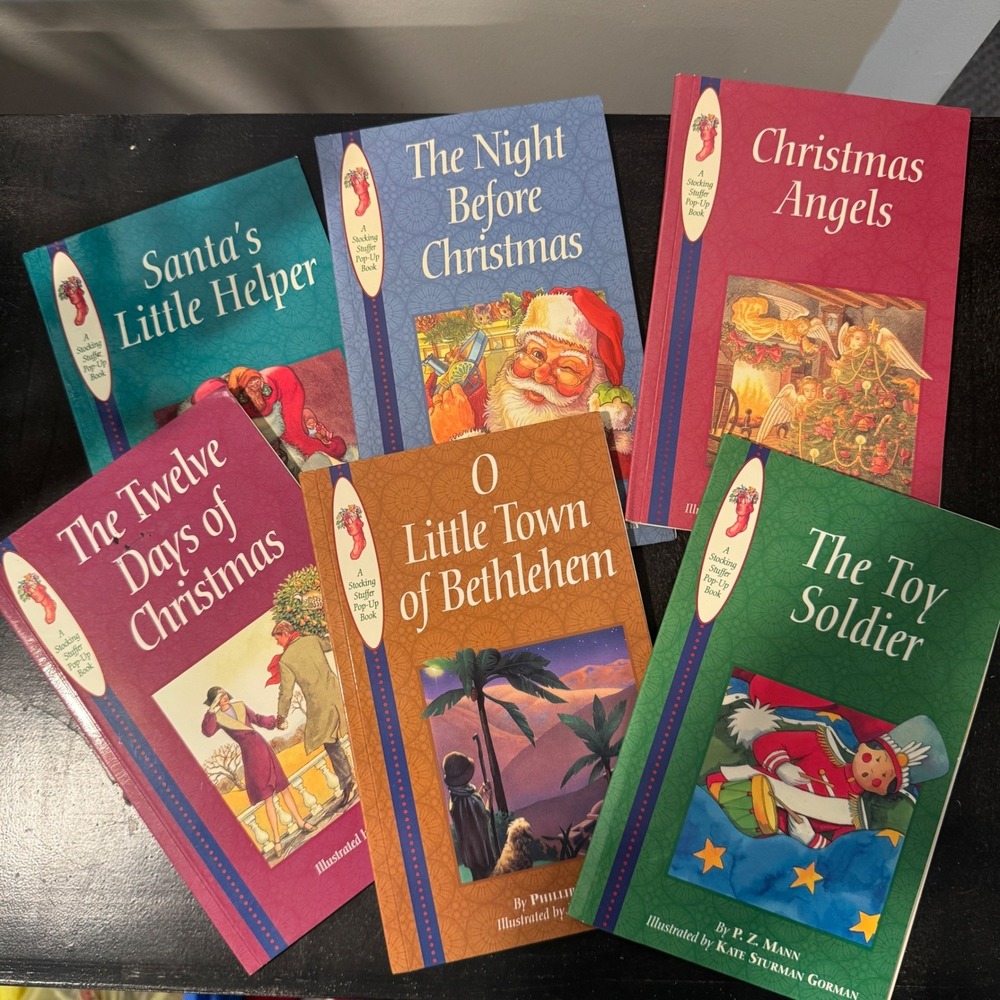 Vintage 1994 DreamHouse Stocking Stuffer Pop-Up Book Collection Set of 6 Holiday
